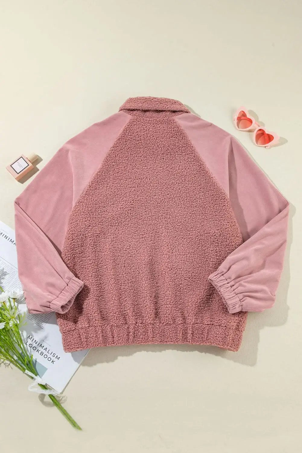 Cozy rose pink sherpa jacket - Love Salve